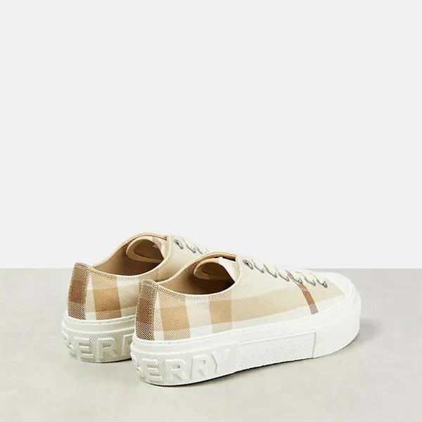 Giày Thể Thao Burberry Vintage Check Low Top Sneakers Màu Be Size 38