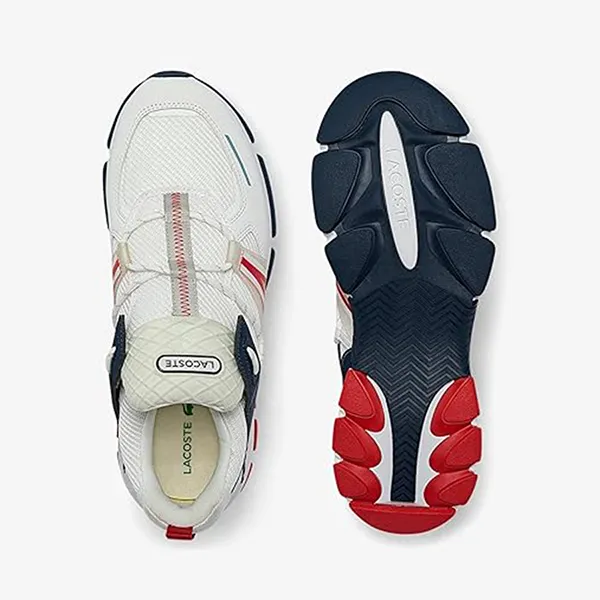 Giày Thể Thao Nam Lacoste Shoes L003 0722 WHT/NVY/RED Màu Trắng/Navy Size 8.5