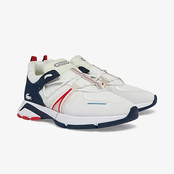 Giày Thể Thao Nam Lacoste Shoes L003 0722 WHT/NVY/RED Màu Trắng/Navy Size 8.5