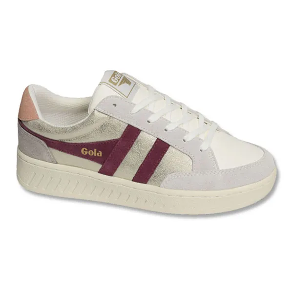 Giày Thể Thao Nữ Gola Lifestyle Grandslam Trident Gold/Cerise/Terracotta Màu Kem Đỏ Size 37