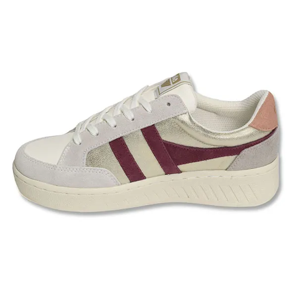 Giày Thể Thao Nữ Gola Lifestyle Grandslam Trident Gold/Cerise/Terracotta Màu Kem Đỏ Size 37