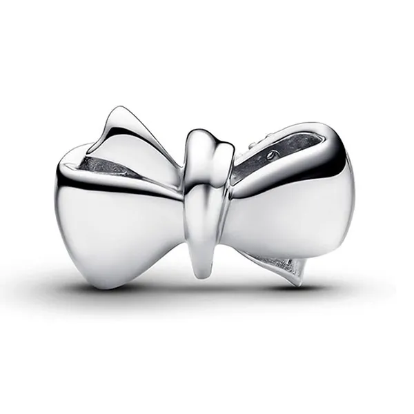 Hạt Vòng Charm Nữ Pandora Bow Sterling Silver Charm With Clear Cubic Zirconia 793442C01 Màu Bạc