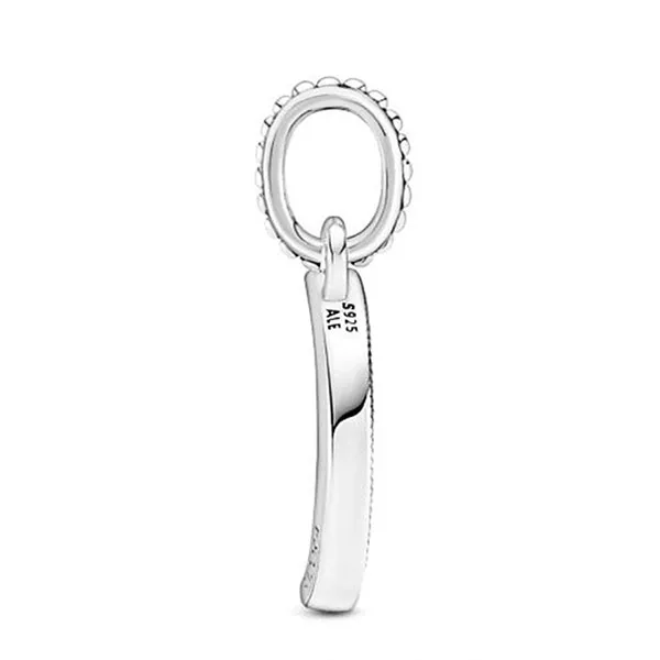 Hạt Vòng Charm Nữ Pandora Moments 399184C01 Sparkling Crescent Moon Pendant Silver Màu Bạc