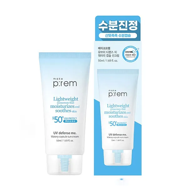 Kem Chống Nắng Cấp Ẩm Make P:rem UV Defense Me Watery Capsule Sun Cream SPF50+ PA++++