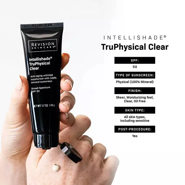 Kem Chống Nắng Hỗ Trợ Trẻ Hóa Màng Đáy Thuần Vật Lý SPF50 Revision Skincare Intellishade TruPhysical Clear 48g
