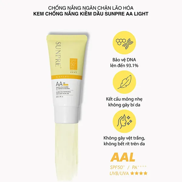 Kem Chống Nắng Kiềm Dầu Mona Frema High Protection Aqua Light Facial Gel SPF50+/PA++++ 60ml