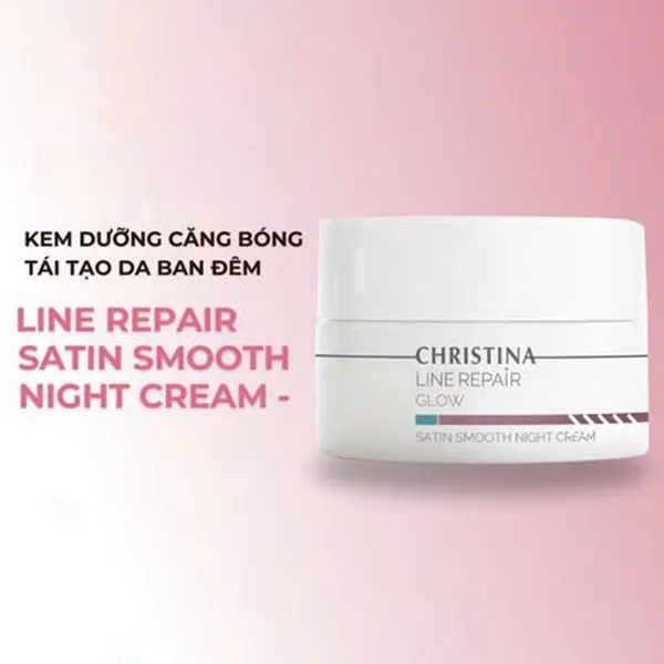 Kem Dưỡng Căng Bóng, Tái Tạo Da Ban Đêm Christina Line Repair Glow Satin Smooth Night Cream 50ml