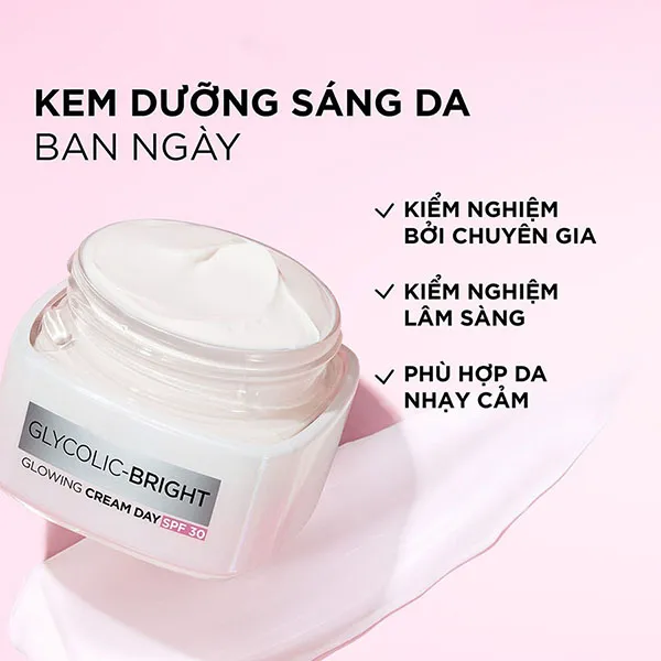 Kem Dưỡng Sáng Da Ban Ngày L’Oreal Paris Glycolic Bright Glowing Cream Day 50ml