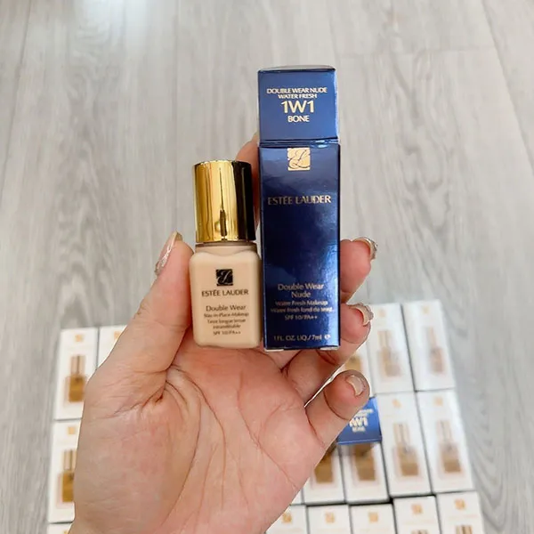 Kem Nền Trang Điểm Estée Lauder Double Wear Stay In Place SPF10 Mini Tone 1W1-Bone, 7ml