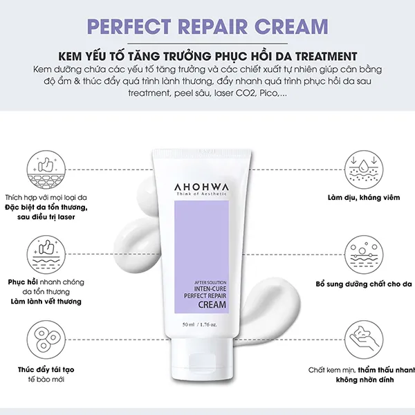 Kem Dưỡng Phục Hồi Da Ahohwa Inten-cure Perfect Repair Cream 50ml