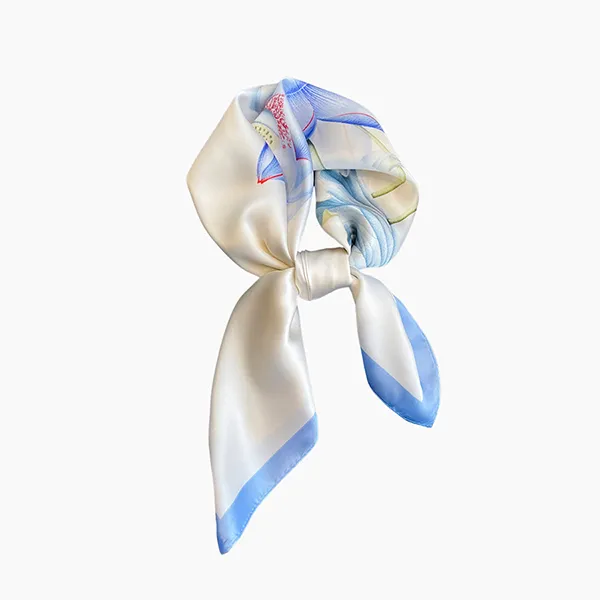 Khăn Choàng Nữ Meri 70 x 70cm Pure Lotus SC58 Màu Trắng