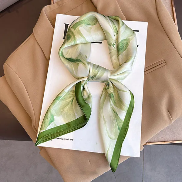 Khăn Choàng Nữ Meri Elegant Bloom SC60 Màu Xanh Trắng