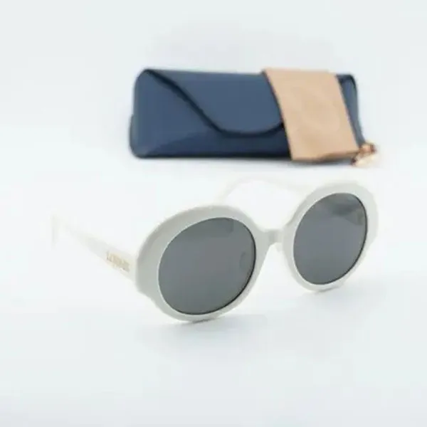 Kính Mát Nữ Loewe Round Sunglass Frame In White LW40135F 25A Màu Trắng Xám