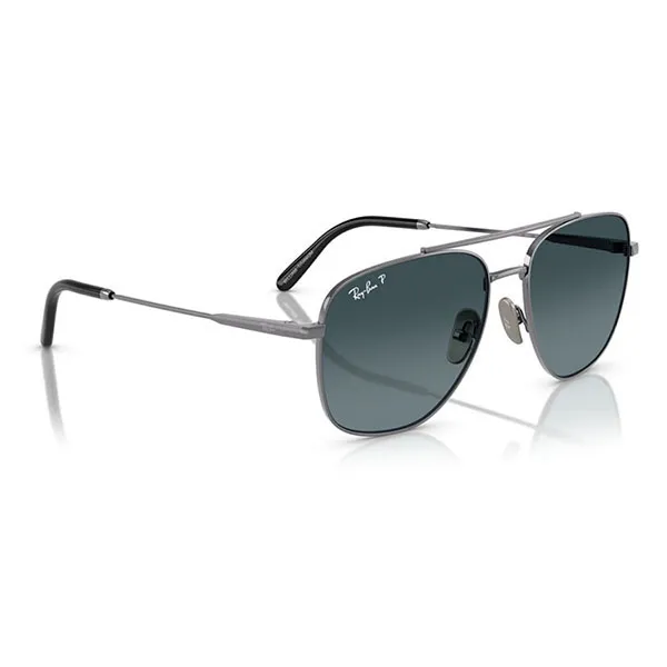 Kính Mát Rayban William Titanium Sunglasses RB 8097 165/S3 Màu Xanh Gradient