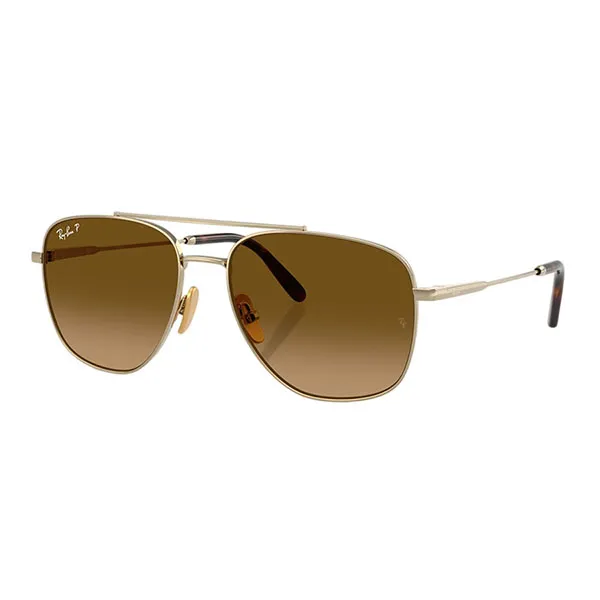 Kính Mát Rayban William Titanium Sunglasses RB8097 9265M2 Màu Nâu Gradient