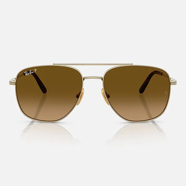 Kính Mát Rayban William Titanium Sunglasses RB8097 9265M2 Màu Nâu Gradient