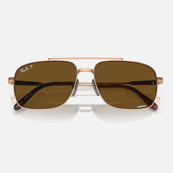 Kính Mát Unisex Rayban Michael Titanium Sunglasses RB8096 9266AN 59-15 Màu Nâu