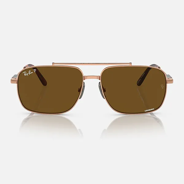 Kính Mát Unisex Rayban Michael Titanium Sunglasses RB8096 9266AN 59-15 Màu Nâu