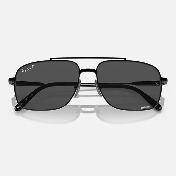 Kính Mát Unisex Rayban Michael Titanium Sunglasses RB8096 9267K8 59-15 Màu Xám Đen