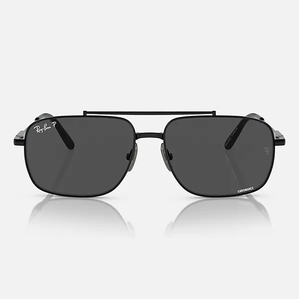 Kính Mát Unisex Rayban Michael Titanium Sunglasses RB8096 9267K8 59-15 Màu Xám Đen