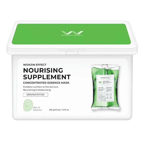 Mặt Nạ Bổ Sung Dưỡng Chất Phục Hồi Da Wonjin Nourising Supplement Concentrated Essence Mask 350g (30 Miếng)