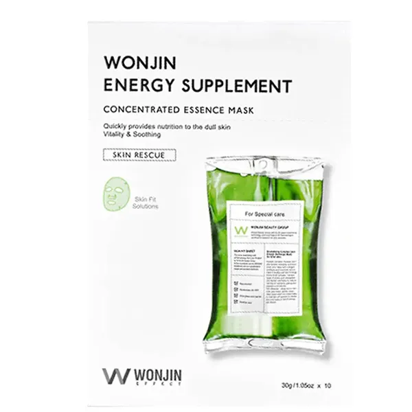 Mặt Nạ Bổ Sung Dưỡng Chất Phục Hồi Da Wonjin Nourising Supplement Concentrated Essence Mask 350g (30 Miếng)