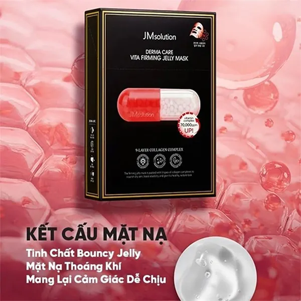 Mặt Nạ Săn Chắc Đàn Hồi Da JM Solution Derma Care Vita Collagen Jelly Mask 30ml (10 Miếng)