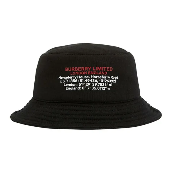 Mũ Burberry Logo Cotton Jersey Bucket Hat Màu Đen Size M