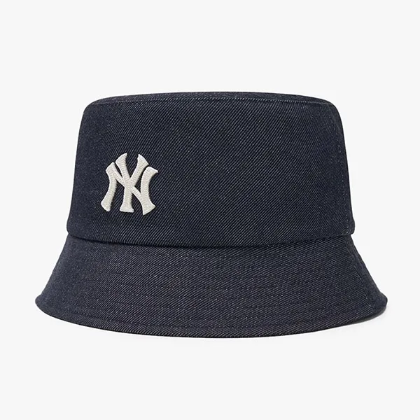 Mũ MLB Basic Denim Bucket Hat NY Yankees 3AHTD014N-50NYD Màu Xanh Đen