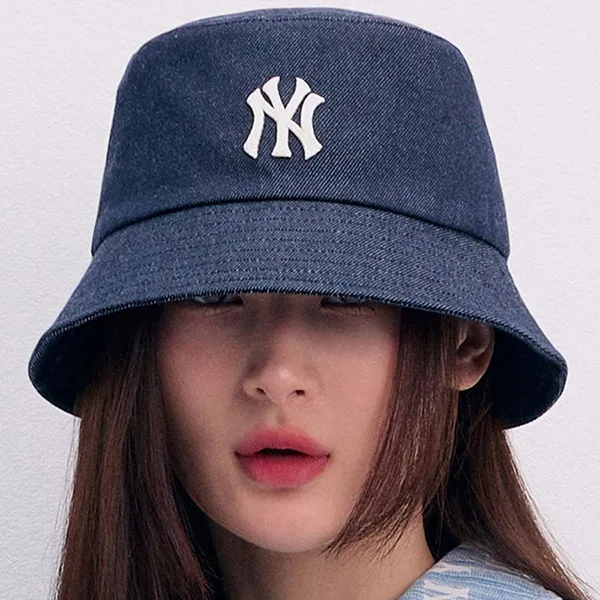 Mũ MLB Basic Denim Bucket Hat NY Yankees 3AHTD014N-50NYD Màu Xanh Đen