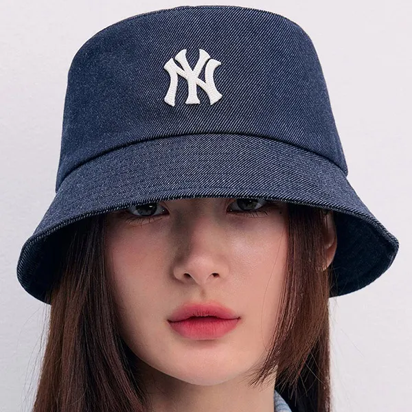 Mũ MLB Basic Denim Bucket Hat NY Yankees 3AHTD014N-50NYD Màu Xanh Đen