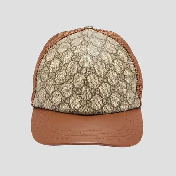 Mũ Nam Gucci GG Monogram Canvas Baseball Beige 820868 4HBEB 9765 Màu Nâu/Be Size S