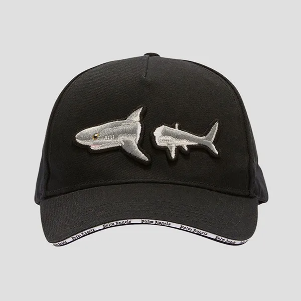 Mũ Nam Palm Angels Broken Shark Cap PMLB054S23FAB0031009 Màu Đen
