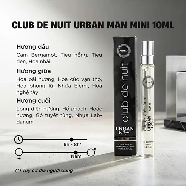 Nước Hoa Nam Armaf Club De Nuit Urban Man Elixir EDP 10ml