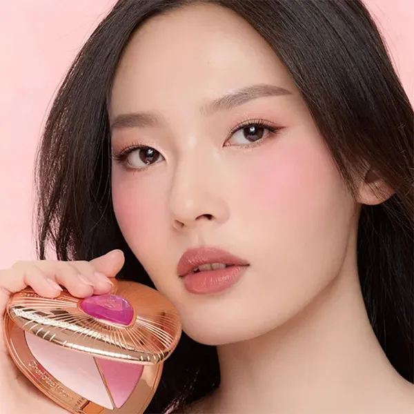 Phấn Má Hồng Charlotte Tilbury Pillow Talk Beauty Soulmates Palette Tone Flawless Pink Màu Hồng Baby 10g