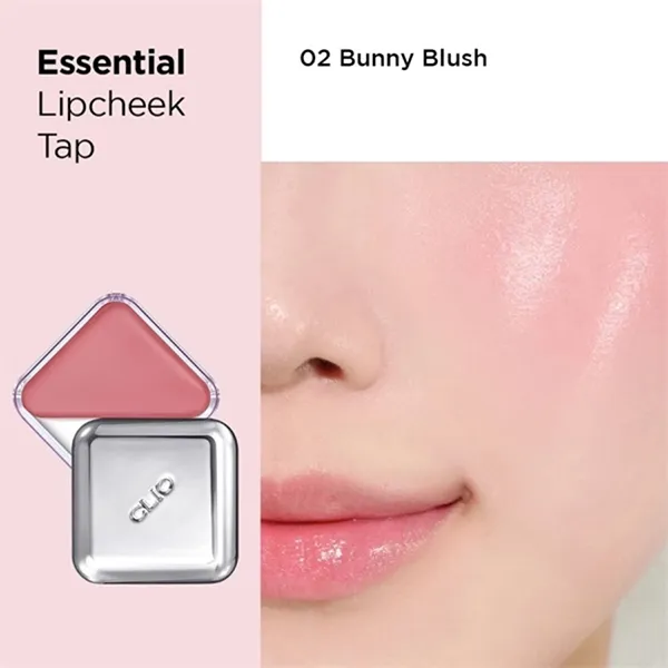 Phấn Má Hồng Kiêm Son Môi Clio Essential Lip Cheek Tap Tone 02 Bunny Blush Màu Hồng Dâu