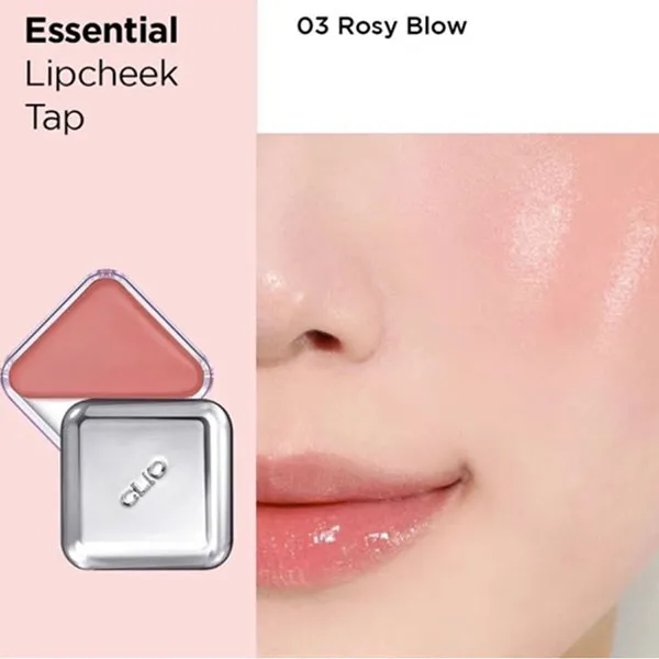 Phấn Má Hồng Kiêm Son Môi Clio Essential Lip Cheek Tap Tone 03 Rosy Blow Màu Hồng Trầm