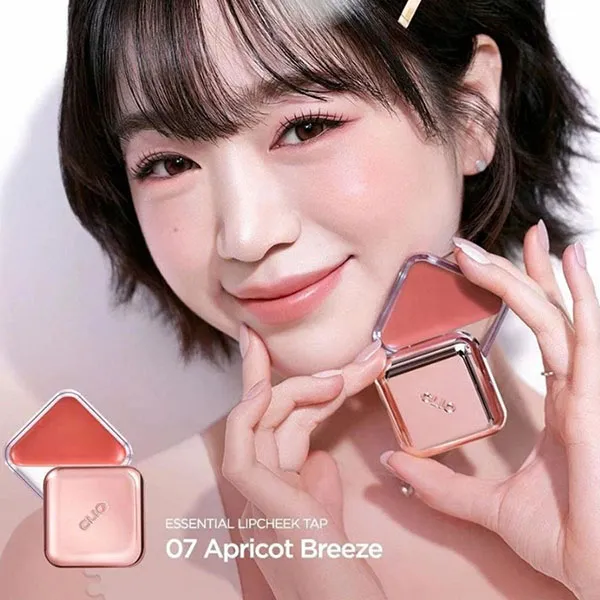 Phấn Má Hồng Kiêm Son Môi Clio Essential Lip Cheek Tap Tone 07 Apricot Breeze Màu Cam Đào