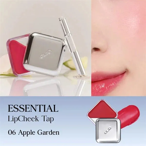 Phấn Má Hồng Kiêm Son Môi Clio Essential LipCheek Tap 06 Apple Garden Màu Đỏ
