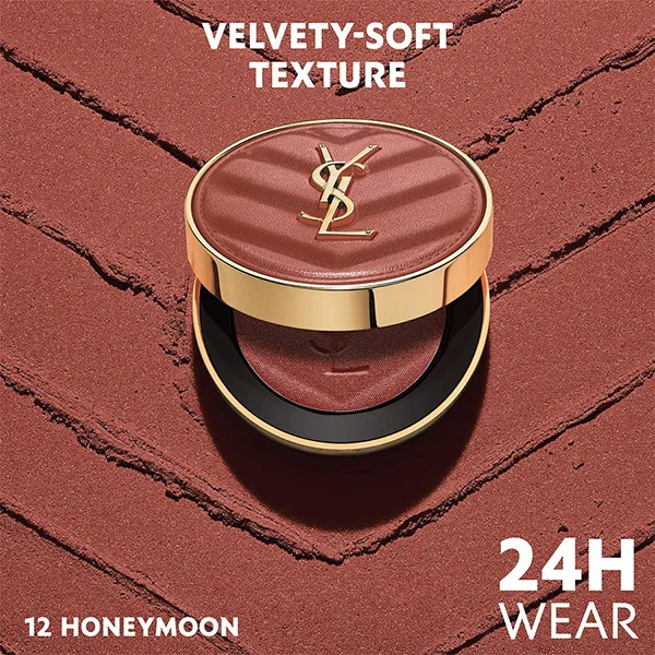 Phấn Má Hồng YSL Yves Saint Laurent Make Me Blush Bold Blurring Blush 12 Honeymoon Màu Caramel