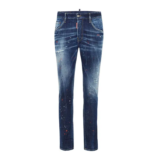 Quần Jean Nam Dsquared2 Medium Easy Wash Skater Jeans Màu Xanh Đậm Size 44