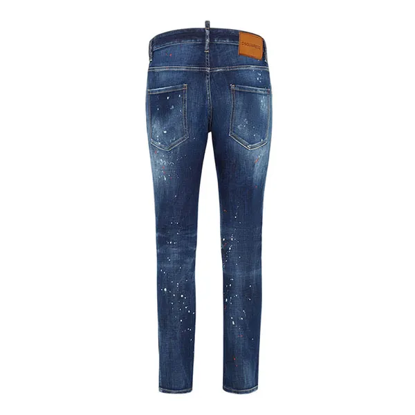 Quần Jean Nam Dsquared2 Medium Easy Wash Skater Jeans Màu Xanh Đậm Size 44