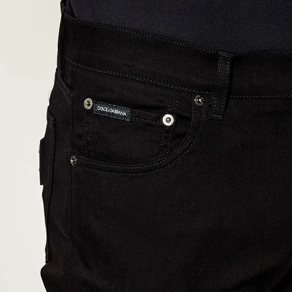 Quần Jean Nam Dolce & Gabbana D&G Slim Fit Black GY07CD G8MP9 Màu Đen Size 48