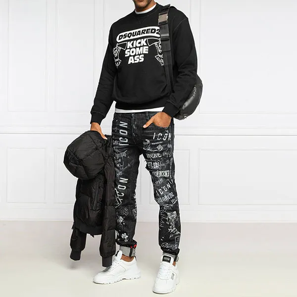 Quần Jean Nam Dsquared2 Cool Guy S79LA0008 Màu Đen Size 44