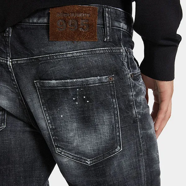 Quần Jean Nam Dsquared2 Wash Skater Jeans Màu Đen Size 44