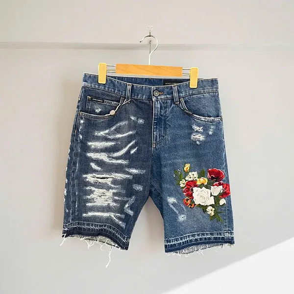 Quần Short Nam Dolce & Gabbana D&G GWUACZ G8EM1 Màu Xanh Họa Tiết Size 46