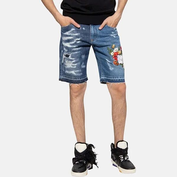 Quần Short Nam Dolce & Gabbana D&G GWUACZ G8EM1 Màu Xanh Họa Tiết Size 46