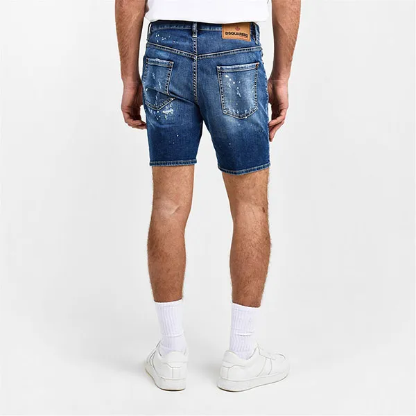 Quần Short Nam Dsquared2 Marine Màu Xanh Denim Size 44