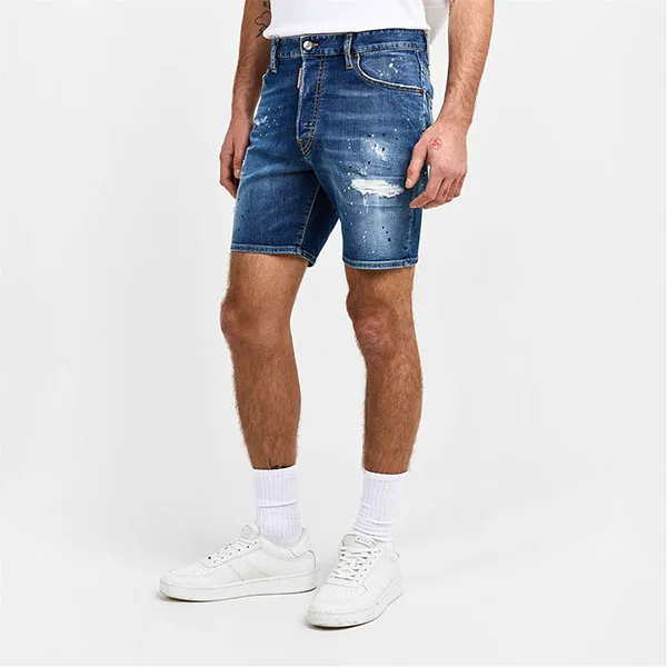 Quần Short Nam Dsquared2 Marine Màu Xanh Denim Size 44