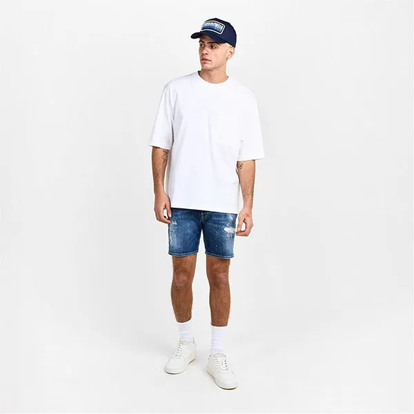 Quần Short Nam Dsquared2 Marine Màu Xanh Denim Size 44